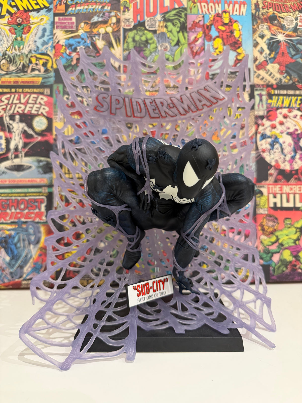McFarlane Marvel Spider-Man Black Suit 1:6 Scale Collectible | Platinum Edition | B Grade